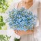 Babys Breath Artificial Flowers Bulk, 10Pcs Blue Fake Gypsophila Bouquet Flowers Real Touch Faux Babies Breath Arrangement for Wedding Floral Party Home Centerpieces Vase Decoration, Blue